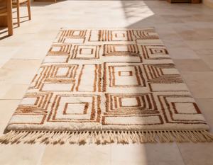 Alfombra antideslizante para porche, Alfombra de tamaño personalizado, hecha a mano, auténtica, marroquí, Beni Ourain - Product Image 2