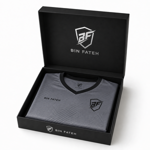 Ensemble d'uniformes de football unisexe BIN FATEH gris et noir, imprimé numérique, polyester respirant, taille adulte, meilleure qualité OEM, marque personnalisée - Product Image 5