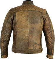 2025 nuevo abrigo de cuero Vintage informal para motocicleta, traje de otoño para hombre, chaqueta de cuero de vaca de capa superior con diseño de bolsillo para motorista a la moda
