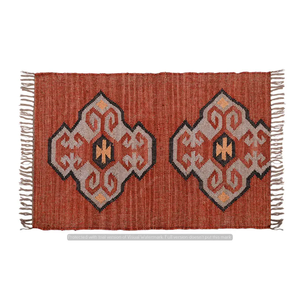 พรมปอกระเจาขนสัตว์ธรรมชาติงานแฮนด์เมดคุณภาพเยี่ยมในร่มกลางแจ้งเน้นการตกแต่งห้องนอนรับประทานอาหารสำหรับใช้ในบ้าน - Product Image 4