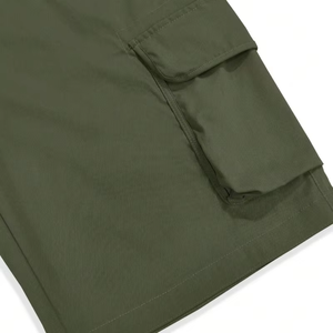 Pantalones Cortos Cargo Tácticos para Hombre, de Poliéster, Casuales, de Cintura Media, con Múltiples Bolsillos, Sólidos, Ecológicos, Bordados, para Verano - Product Image 4