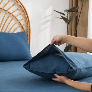 100% Linen Bedding <b>Set</b> Wholesale Modern design Bed Flat Sheet <b>Set</b> - Product Image 1