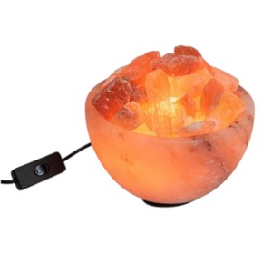 Lámpara de Sal del Himalaya Rosa Claro de Alta Calidad, Tallada en Forma de Rosa con Estilo Feng Shui y Ángel, por Sian Enterprises - Product Image 2