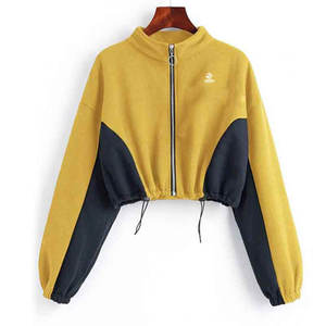 Sudadera con Capucha Corta Oversize de Color Liso 100% Algodón French Terry Unisex Casual para Otoño - Product Image 5