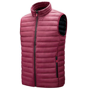 Wholesale Winter <b>Warm</b> Sleeveless Bubble <b>Jackets</b> Custom Stand Collar Puffer Vest for Men - Product Image 2