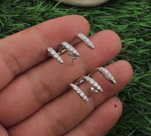 Luxury 925 <b>Sterling</b> <b>Silver</b> <b>Drop</b> <b>Earrings</b> with Brilliant Cubic Zirconia for Women Wedding Fashion Jewelry - Product Image 2