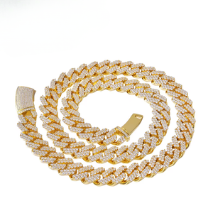 Collar de Cadena Unisex de Plata 925 con Moissanita, Chapado en Oro y Platino, Estilo Hip Hop, para Hombre y Mujer, Regalo de Aniversario de Bodas, Joyería - Product Image 3