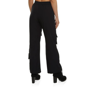 Pantalones Cargo de Moda Urbana para Mujer, 8 Bolsillos, Pantalones de Cintura Alta con Tu Logotipo - Product Image 3