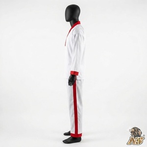 Dobok de Karate OEM con Logotipo Personalizado, Poliéster/Algodón, Impermeable, Transpirable, Uniforme de Práctica para Escuela/Academia, Suministro al por Mayor - Product Image 4