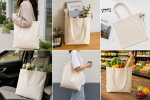 <b>Canvas</b> Tote <b>Bag</b> Solid Color Open Top Minimalist Style All Seasons <b>Large</b> Capacity Shopping <b>Bag</b> with Custom Logo - Product Image 5