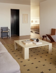 Scandinavian Geometric Wool Handmade Minimalist <b>Thin</b> Flatweave Living Room <b>Rug</b> Cross Pattern Home Use - Product Image 4