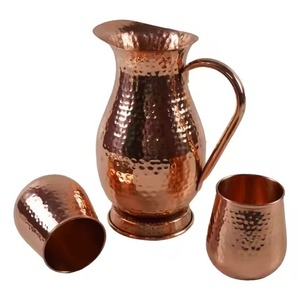 Stylish Copper Beverage Storage Pitcher Suitable for Kitchen Dining <b>Table</b> Water Serving and Gift Collection - Product Image 4