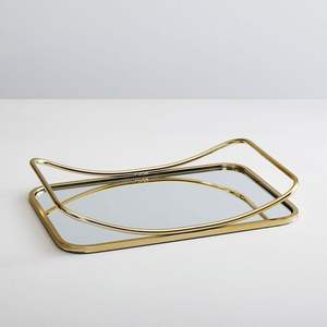 Classic Design Metal Frame <b>Mirror</b> Serving Tray For Wedding Party Table Centerpiece Decorative Display - Product Image 6