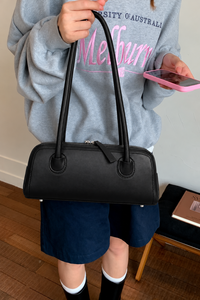 Bolso de Hombro de Moda en Cuero PU Negro, con Asa Única, Forro de Poliéster Impermeable, para el Trabajo Diario y Viajes - Product Image 3