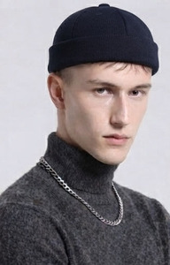 <b>Men's</b> Wholesale <b>Men's</b> Custom Embroidered Fisherman Beanie Cap Soft Fleece Fold Cuff <b>Winter</b> Knit <b>Hat</b> Streetwear Private Label OEM - Product Image 3