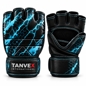 ถุงมือ MMA TANVEX INTERNATIONAL หนังแท้ ครึ่งนิ้ว แบบสวม ระบายอากาศได้ดี สำหรับทุกเพศ บรรจุภัณฑ์แบบกำหนดเอง สำหรับศิลปะการต่อสู้ มวย - Product Image 4