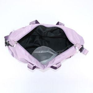 Sac de sport unisexe personnalisé avec logo, 30-40L, en polyester, fermeture éclair, sangle réglable, poignée souple, grande capacité, couleur lavande unie - Product Image 2