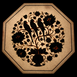 New Design Royal Lapis Lazuli Marble Inlay <b>Plate</b> | Handcrafted Pietra Dura <b>Decorative</b> <b>Wall</b> Art - Product Image 3