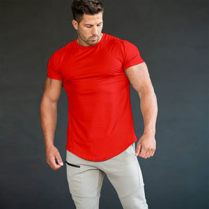 T-shirts pour hommes confortables, légers, coupe classique, formels, beiges, col rond, ourlet incurvé, logo frontal raglan, respirants, écologiques - Product Image 6
