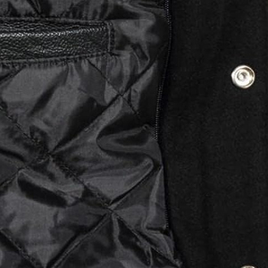 Classic varsity jacket unisex letterman fit, thick wool blend, genuine leather sleeves, retro sports look for <b>men</b> & women - Product Image 2