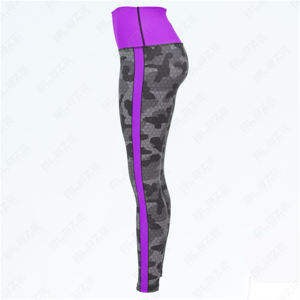 Leggings de yoga sans couture haute performance avec taille élastique personnalisée-Spandex/Nylon pour le fitness et les vêtements décontractés. - Product Image 4