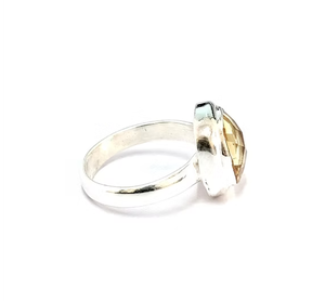 Natural <b>Cushion</b> Cut Yellow Citrine Stone Sterling Silver <b>Ring</b> Elegant Jewelry Design Everyday Gift for <b>Wedding</b> Party - Product Image 4