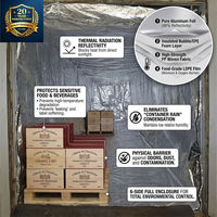 Bâche de conteneur thermique tissée en aluminium robuste de 20FT 40FT, sac de protection anti-pollution et anti-humidité pour cargaison