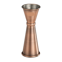 Kupfer-Bierjigger, Cocktail-Shaker, Glas, Allzweck-Messbecher aus Edelstahl, Premium-Messjigger aus Glas