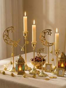 Portavelas Cónicos de Latón Pulido de Alta Gama – Estilo Escandinavo Minimalista – Decoración de Lujo para el Hogar y Hoteles de la Mejor Calidad - Product Image 2