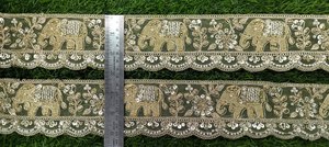 Encaje JK Elegante, Romántico y Ecológico, 100% Poliéster, Estilo Floral, con Bordado Intrincado y Borde de Encaje - Product Image 3