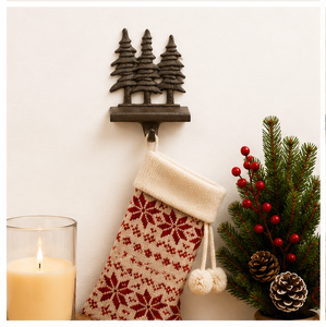 High Quality Vintage Cast Iron Christmas Tree <b>Stocking</b> <b>Holder</b> Heavy Duty Metal Mantel Hook For Holiday Fireplace Decorative Hook - Product Image 6