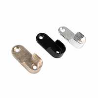 Support de tube de penderie LESLIE en alliage de zinc robuste avec design non amovible pour tube ovale de 15x30mm