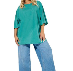 Nouveauté T-shirt ample pour femmes, manches courtes, style décontracté pour l'été, décoré avec un logo et un design - Product Image 1