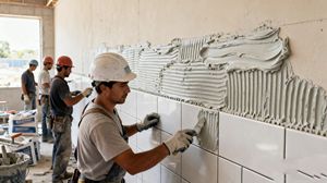 Adhesivo Flexible <span class=keywords><strong>para</strong></span> Azulejos de Porcelana de Gran Formato Angao C2TE, Adhesivo Impermeable <span class=keywords><strong>para</strong></span> Azulejos de Cerámica con Polímero Modificado de Alta Adhesión, 20 kg/Bolsa - Product Image 3