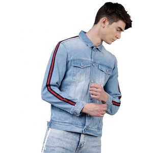 2026 Wholesale Quality Blue <b>Denim</b> <b>Jacket</b> For Men 100% Cotton Casual Style Plain Color Jean <b>Jacket</b> For Boys Winter Season - Product Image 3