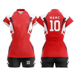 Women <b>Volleyball</b> Team Uniform <b>Set</b> Quick Dry Breathable Jersey Short Sleeve Sports Kit Custom Name Number Print - Product Image 5