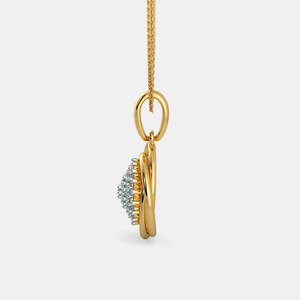 Collar con Colgante de Diamantes Cultivados en Laboratorio en Forma de Espiral Dorada - Product Image 2