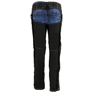 Samroz Sports Customizable Premium Leather 220g Seamless Fusing Sleeveless Motorcycle <b>Riding</b> <b>Chaps</b> for Women Bikers All Seasons - Product Image 2