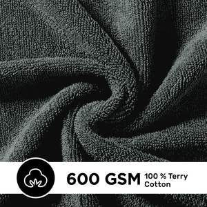 Toalla Facial de Algodón Gris Comprimido de Color Sólido, Elegante, Suave, de Secado Rápido, para Uso en Spa y Baño - Product Image 2