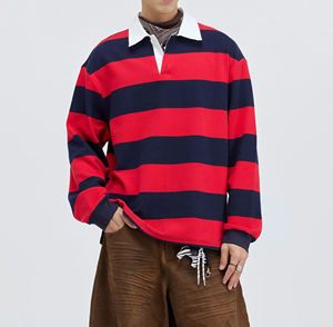 Maillot de rugby personnalisé en tricot pour hommes, manches longues, style polo, vente en gros - Product Image 1