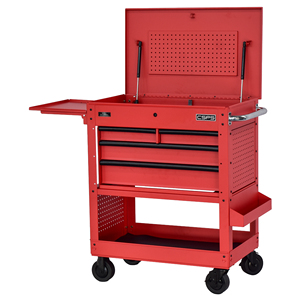 Heavy Duty Powder Coated Steel 4 <b>Drawer</b> Utility Cart Family keywords: for Garage Workshop Storage Use - Product Image 4