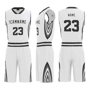 Uniformes de basket-ball personnalisés de haute qualité pour hommes, nouveau style, respirants, anti-humidité, grandes tailles, sans manches et avec numéro d'équipe - Product Image 4