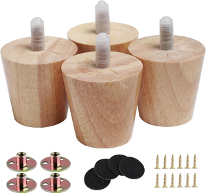 Heavy Duty Solid Wood Cabinet Legs Modern Minimalist Furniture <b>Support</b> for Kitchen Bedroom Living Room Hotel Replacement Legs - Product Image 3