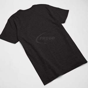 Nouveau T-shirt à manches courtes en coton noir avec logo personnalisé sur l'étiquette du col, impression sérigraphique, impression DTF - Product Image 3