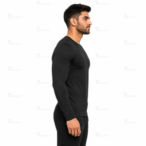 <b>Mens</b> Premium Long Sleeve Compression Shirts Quick Dry Sports Quick dry <b>stretch</b> fabric Crew Neck Full Sleeve Training Top - Product Image 3