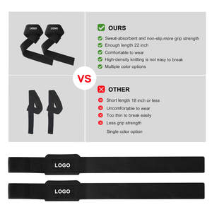 Sangle de levage Fitness Figure 8 en néoprène, bande de maintien élastique pour le sport, réglable, légère, antidérapante, personnalisable pour la musculation - Product Image 3