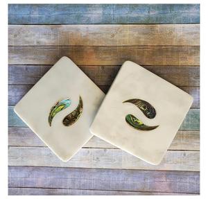 Trending Marble <b>Coasters</b> Abalone Inlay Heart Luxury Hotel Home Super Decoration <b>Table</b> <b>Coasters</b> Marble & Designer <b>Coaster</b> 4 Pcs - Product Image 5