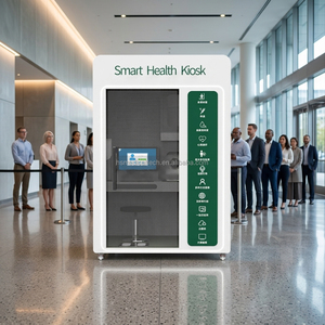 Kiosque de télémédecine intelligent avancé Huasheng Medical avec IA, station de travail, impression des résultats, analyse et balance de pesée - HS-S560 - Product Image 3