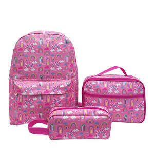 Juego de 3 Piezas de Mochila Escolar para Niños, Bolsa de Estudiante de Poliéster 300D con Lonchera y Estuche para Lápices, Mochila Escolar de Gran Capacidad con Dibujos Animados - Product Image 2