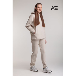 Private Label Women <b>Neutral</b> Hoodie Jogger Set Casual Winter Fleece Two Piece Hoodies & Sweatshirts Outfit Manufacturer - Product Image 1
